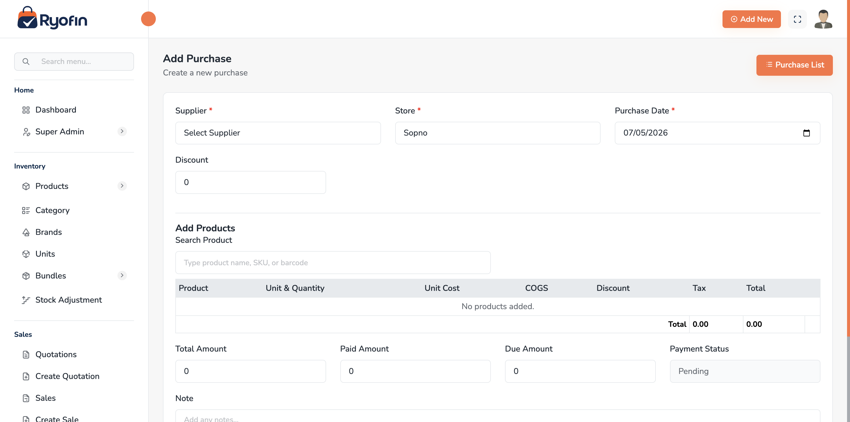 User edit page with role checkboxes
