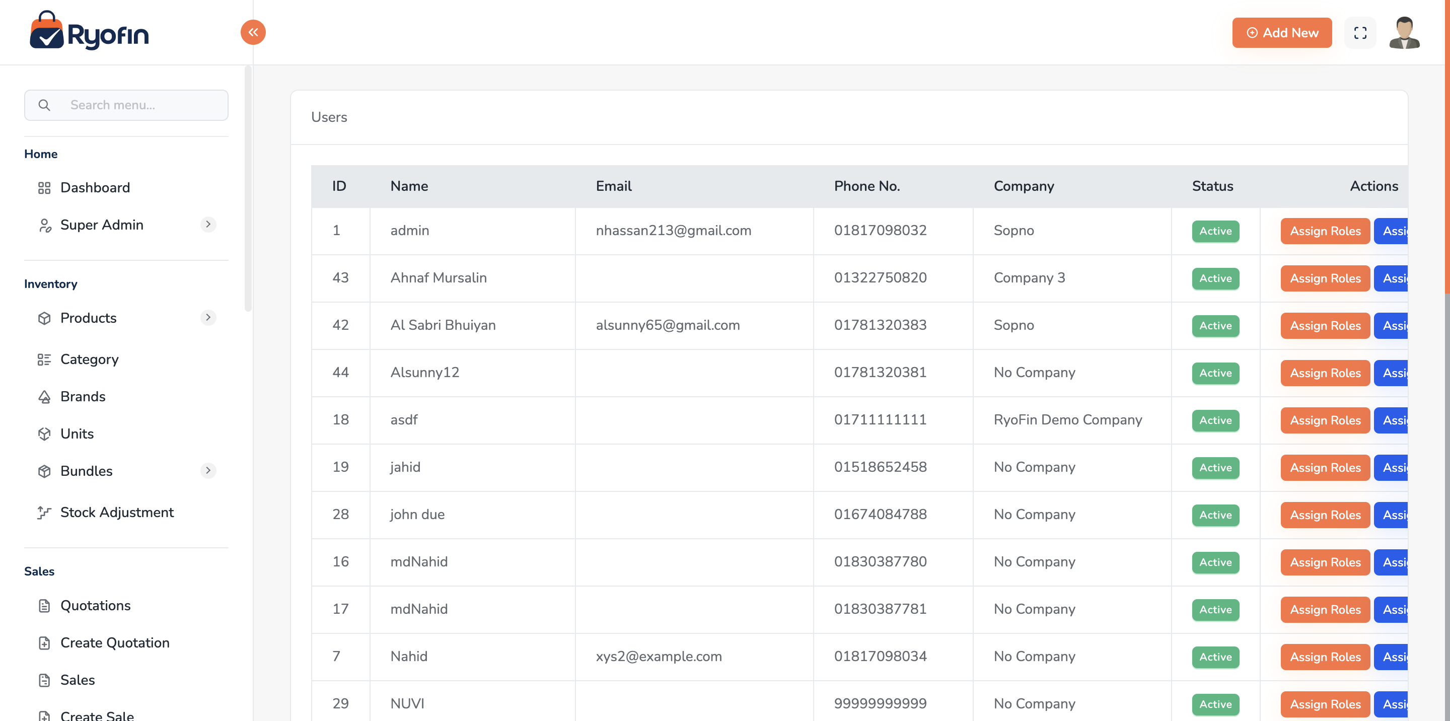 Create store form